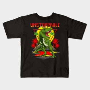 Funny Unstoppable TRex Short Dinosaur Arms Pun Kids T-Shirt